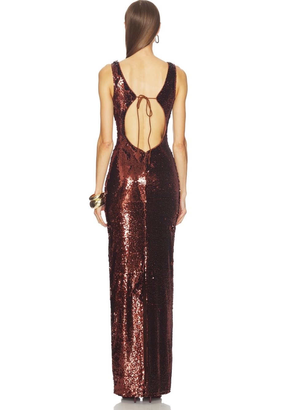 Michael Costello x Revolve Calabria Maxi Dress in Copper - Picture 3 of 9